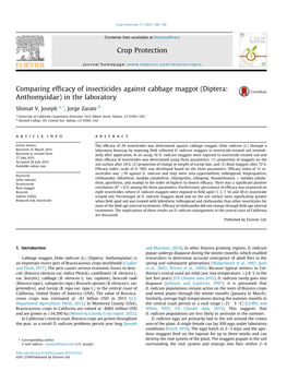 Comparing Efficacy of Insecticides Against Cabbage