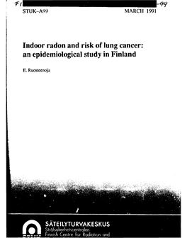 Indoor Radon and Risk of Lung Cancer: an Epidemiological Study in Finland