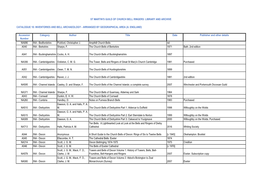 Inventories and Bell Archaeology - Arranged by Geographical Area (A: England)