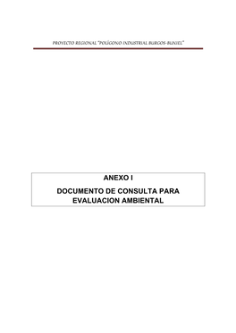 Anexo I Documento De Consulta Para Evaluacion Ambiental