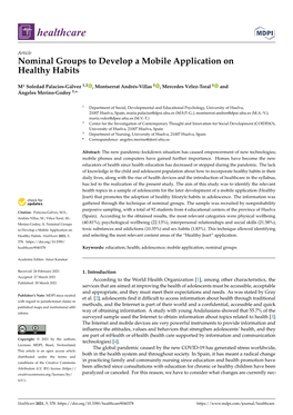 Nominal Groups to Develop a Mobile Application on Healthy Habits