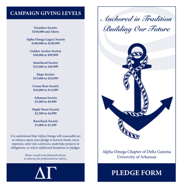 Pledge Form Giving Information Donor Information