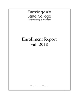Enrollment Report Fall 2018