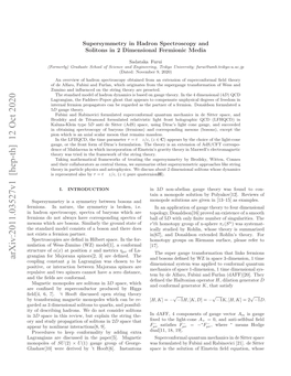 Arxiv:2011.03527V1 [Hep-Th] 12 Oct 2020 Uaino Eszmn W)Mdl1,Aconformal a of Model[1], Structure (WZ) Wess-Zumino of Mulation Does There and Partner