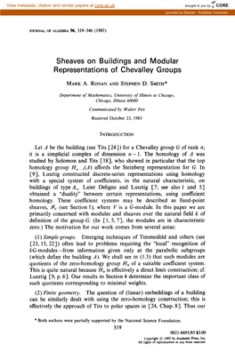 Sheaves on Buildings and Modular Representations of Chevalley Groups