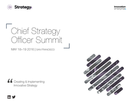 Chief Strategy Officer Summit