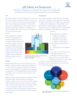 Temperature, Salinity and Ph