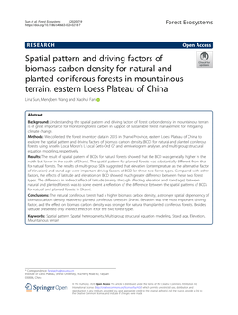 Spatial Pattern and Driving Factors of Biomass Carbon Density for Natural