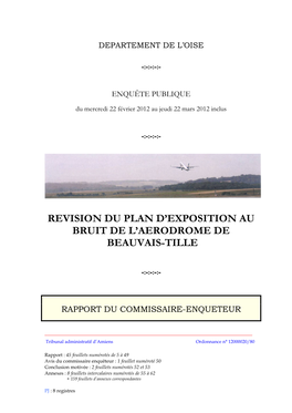 Revision Du Plan D'exposition Au Bruit De L'aerodrome De