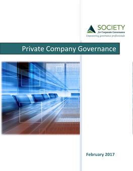 Private Company Governance