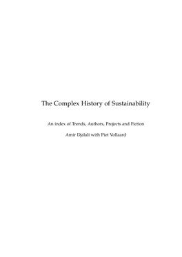 The Complex History of Sustainability