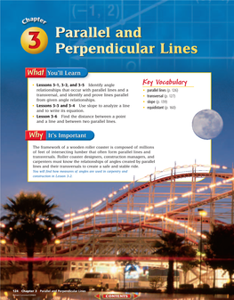 Chapter 3: Parallel and Perpendicular Lines