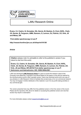 First Stellar Spectroscopy in Leo P