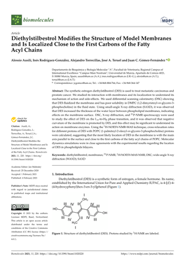 Diethylstilbestrol Modifies the Structure of Model Membranes And