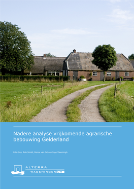 Nadere Analyse Vrijkomende Agrarische Bebouwing Gelderland