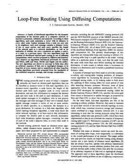 Loop-Free Routing Using Diffusing Computations