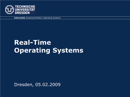 Real-Time Operating Systems