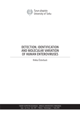 Detection, Identification and Molecular Variation of Human Enteroviruses