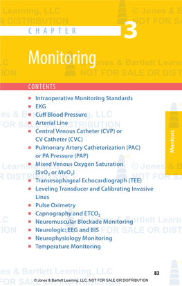 Monitoring© Jones & Bartlett Learning, LLC NOT for SALE OR DISTRIBUTION NOT for SALE OR DISTRIBUTION CONTENTS