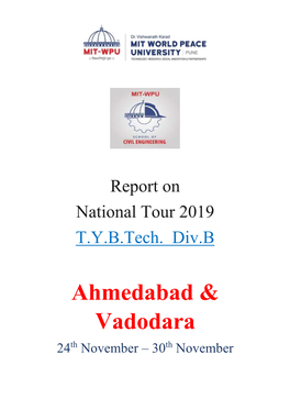 Report on National Study Tour – Ahmedabad & Vadodara