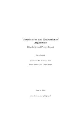 Visualisation and Evaluation of Arguments