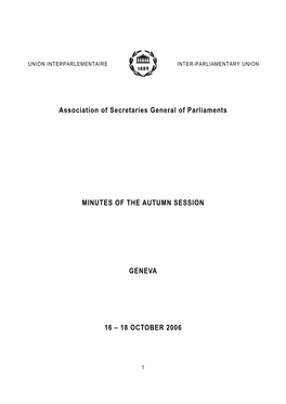 Association of Secretaries General of Parliaments