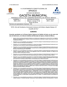 Gaceta Municipal