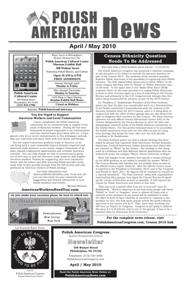 April / May 2010 Newsletter