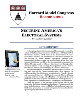 Securing America's Electoral Systems