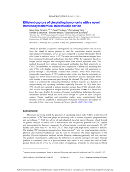 Efficient Capture of Circulating Tumor Cells with a Novel