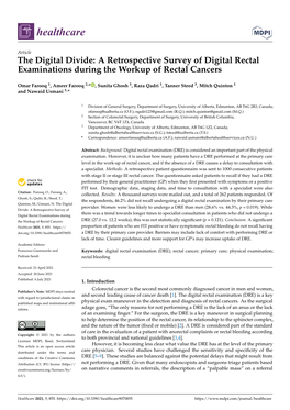 A Retrospective Survey of Digital Rectal Examinations During the Workup of Rectal Cancers