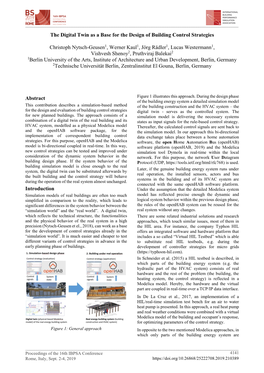 The Digital Twin As a Base for the Design of Building Control Strategies