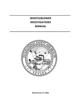 Whistleblower Investigations Manual ______