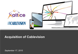 Acquisition of Cablevision