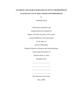 Synthesis and Characterization of Seven Thiophosphate