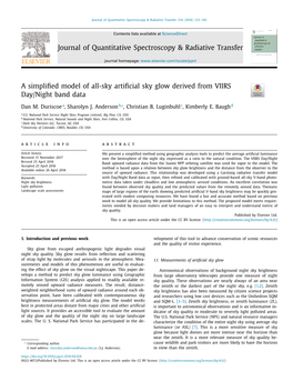 A Simplified Model of All-Sky Artificial Sky Glow Derived from VIIRS Day