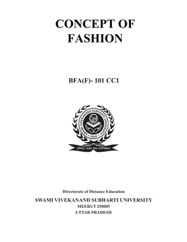 101 CC1 Concepts of Fashion