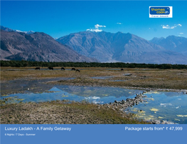 Luxury Ladakh - a Family Getaway Package Starts From* 47,999