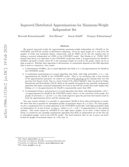 Improved Distributed Approximations for Maximum Independent