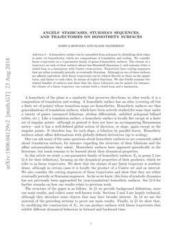 Arxiv:1806.04129V2 [Math.GT] 23 Aug 2018 Dense, Although in Certain Cases It Is Locally the Product of a Cantor Set and an Interval