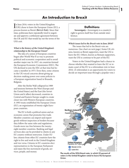 An Introduction to Brexit