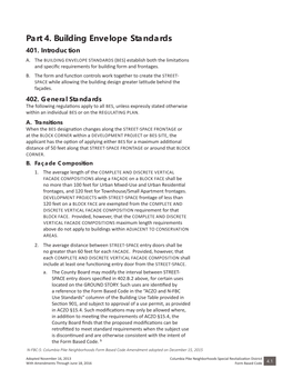 Building Envelope Standards 401