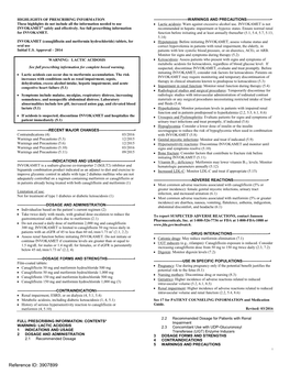 INVOKAMET (Canagliflozin and Metformin Hydrochloride)