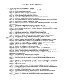 Curriculum Course Objectives 4-28-14