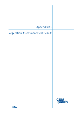 Vegetation Assessment Field Results