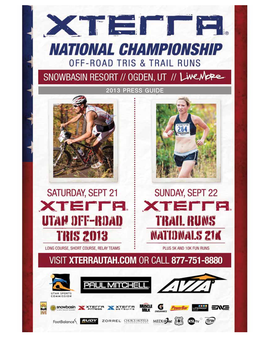 2013 Press Guide 2013 Xterra Nationals Sponsors