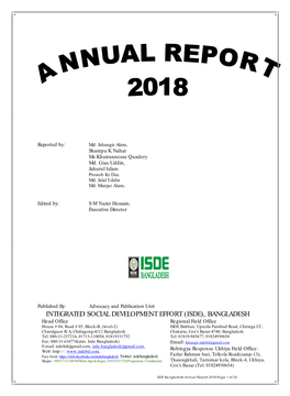 Annual Report 2018 Page 1 of 33
