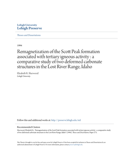 Remagnetization of the Scott Peak Formation Associated with Tertiary Igneous Activity: a Comparative Study of Two Deformed Carbonate