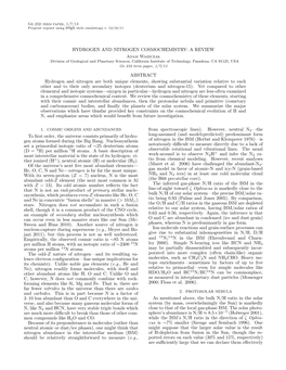 Hydrogen and Nitrogen Cosmochemistry