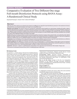 Comparative Evaluation of Two Different One-Stage Full-Mouth